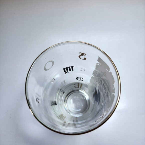 Libbey Glass RX Prescription Tumbler Gold Rimmed Mid Century Vintage 60s - Picture 9 of 10